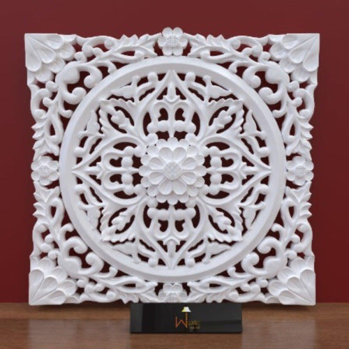 Decoration Hand Carved Wall Panel MDF Wood Rustic Home Decor Accent with Intricate Wood Carving