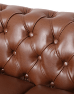 Bloomart Greek Modern Handmade Button Tufted Leatherette Chesterfield 2 Seater Sofa