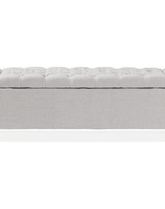 Bloomart Raffinée Solid Wood Flip Top Storage Bench with Soft Upholstery Multipurpose Storage Chest Store Blanket Cushion Pillow