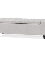 Bloomart Raffinée Solid Wood Flip Top Storage Bench with Soft Upholstery Multipurpose Storage Chest Store Blanket Cushion Pillow