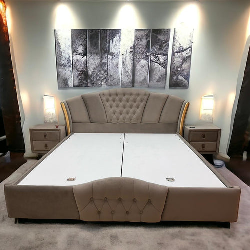 Bloomart Luxe Modern Design Queen Size Bed For Bedroom with Storage