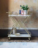Anatole Solid Metal 2-Tier Bar Cart Trolley
