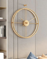Double Ring Gold Wall Clock