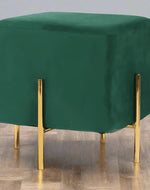Bloomart Luxury Velvet Square Foot Stool Ottoman Pouf - Plush and Stylish Home Decor Accent
