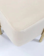 Bloomart Luxury Velvet Square Foot Stool Ottoman Pouf - Plush and Stylish Home Decor Accent