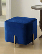 Bloomart Luxury Velvet Square Foot Stool Ottoman Pouf - Plush and Stylish Home Decor Accent