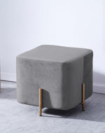 Bloomart Luxury Velvet Square Foot Stool Ottoman Pouf - Plush and Stylish Home Decor Accent