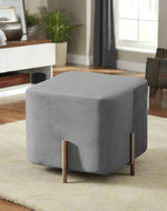 Bloomart Luxury Velvet Square Foot Stool Ottoman Pouf - Plush and Stylish Home Decor Accent