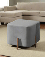 Bloomart Luxury Velvet Square Foot Stool Ottoman Pouf - Plush and Stylish Home Decor Accent
