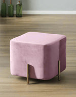 Bloomart Luxury Velvet Square Foot Stool Ottoman Pouf - Plush and Stylish Home Decor Accent