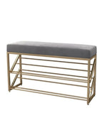 Whartin Solid Metal Shoe Rack in Mergan Finish.