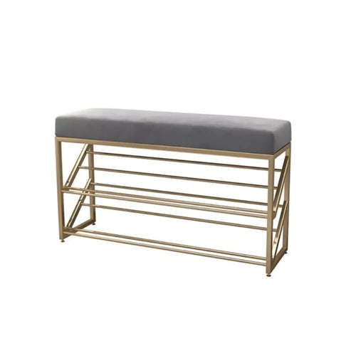 Whartin Solid Metal Shoe Rack in Mergan Finish.