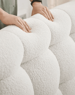 Bloomart Elegance Modernize Boucle Upholstery Bed for Luxury Bedroom Contemporary, Stylish, and Elegant