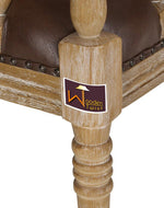 Wooden Flared Arm Loveseat Bench for Living Room Comfort for Backrest (2 Seater, Dark Brown)