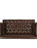 Wooden Flared Arm Loveseat Bench for Living Room Comfort for Backrest (2 Seater, Dark Brown)