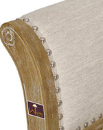 Wooden Flared Arm Loveseat Bench for Living Room Comfort for Backrest (2 Seater, Beige)