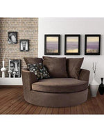 Bloomart Velvet Round Solid Wood Barrel Sofa Chair - Bloomart