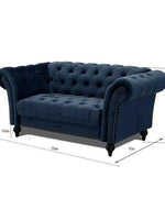 Modern Chesterfield 2 Seater Sofa