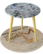 Bloomart Malin Solid Wood Round End Table with Natural Legs