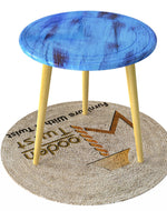 Bloomart Malin Solid Wood Round End Table with Natural Legs