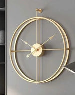 Double Ring Gold Wall Clock
