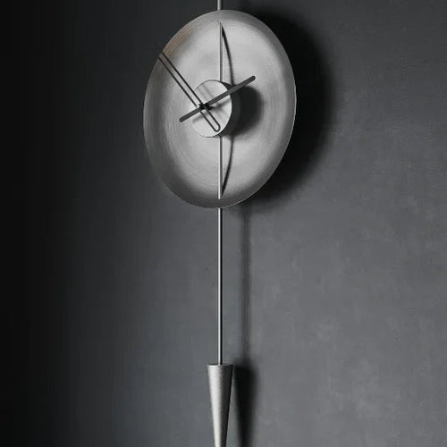 Luxury pendulam grey wall clock