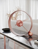 Ball and Ring table clock Golden