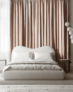 Bloomart Cnug Soft Boucle Fabric Modern Bed for Living Room, Bedroom