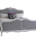 Bloomart Evoke Cane Rattan Teak Wood King Size Bed with for Elegant Bedroom