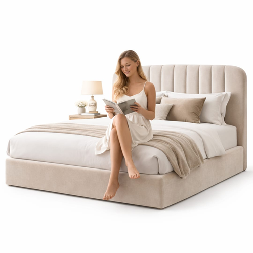 Bloomart Attractive Modernize Upholstery Designer Bed for Bedroom
