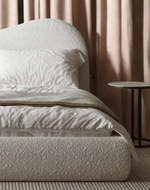 Bloomart Cnug Soft Boucle Fabric Modern Bed for Living Room, Bedroom