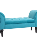 Bloomart Svzy Elegant Button Tufted Modern Bench Sofa Couch for Living Room, Bedroom, Entryway