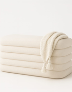 Bloomart Luxury Off-White Boucle Bench Modern Upholstered Ottoman Seat for Bedroom & Living Room