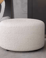Bloomart Ruzrxy Modern Round Entryway Shoe Changing Stool Bench Ottoman In Soft Fabric