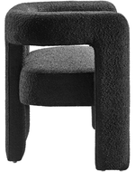 Bloomart Effie Entryway Curved Soft Boucle Modern Loveseat Bench