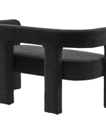 Bloomart Effie Entryway Curved Soft Boucle Modern Loveseat Bench
