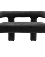 Bloomart Effie Entryway Curved Soft Boucle Modern Loveseat Bench