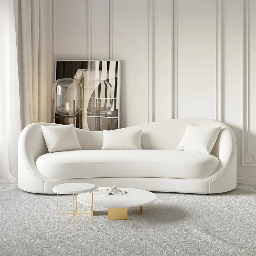 Bloomart Mwyrx Modern 3-Setare Sofa Couch with Curved Backrest