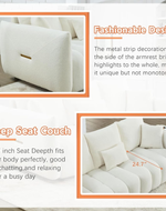 Bloomart Modern Cloud Sofa Couch, Comfy Upholstered Boucle Couch with Deep Seat, 3 Seater Sofa Oversized Loveseat with 3 Back Pillows for Living Room, Bedroom