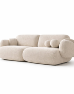 Bloomart Cloudora Off-White Bouclé 3-Seater Sofa Modern Cloud-Inspired Luxury Upholstered Sofa
