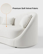 Bloomart Mwyrx Modern 3-Setare Sofa Couch with Curved Backrest