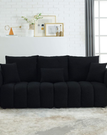 Bloomart Modern Cloud Sofa Couch, Comfy Upholstered Boucle Couch with Deep Seat, 3 Seater Sofa Oversized Loveseat with 3 Back Pillows for Living Room, Bedroom