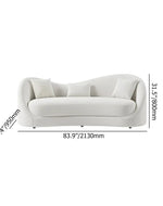 Bloomart Mwyrx Modern 3-Setare Sofa Couch with Curved Backrest