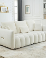 Bloomart Modern Cloud Sofa Couch, Comfy Upholstered Boucle Couch with Deep Seat, 3 Seater Sofa Oversized Loveseat with 3 Back Pillows for Living Room, Bedroom