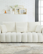 Bloomart Modern Cloud Sofa Couch, Comfy Upholstered Boucle Couch with Deep Seat, 3 Seater Sofa Oversized Loveseat with 3 Back Pillows for Living Room, Bedroom
