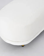 Bloomart Borzy Modern Curved Bench with Golden Metal Legs In Soft Fabric