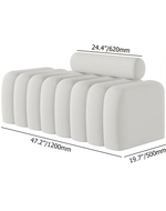 Bloomart Veylo Modern Line Design Entryway Bench with Round Back Pillow
