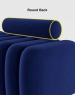 Bloomart Veylo Modern Line Design Entryway Bench with Round Back Pillow