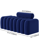 Bloomart Veylo Modern Line Design Entryway Bench with Round Back Pillow