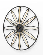Twelve leaf black wallclock